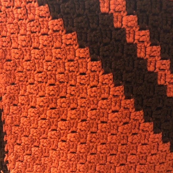 Vintage handmade Afghan throw blanket - Picture 2 of 2